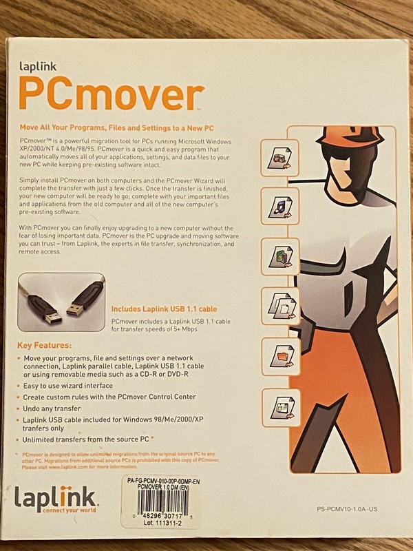 NEW Laplink PCmover 1 License PS-PCMV10-1.0A-US OLD VERSION gallery
