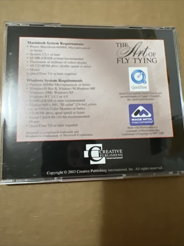 The Art of Fly Tying Interactive CD-Rom Educational 1999 Fly Fishing Lure How To gallery