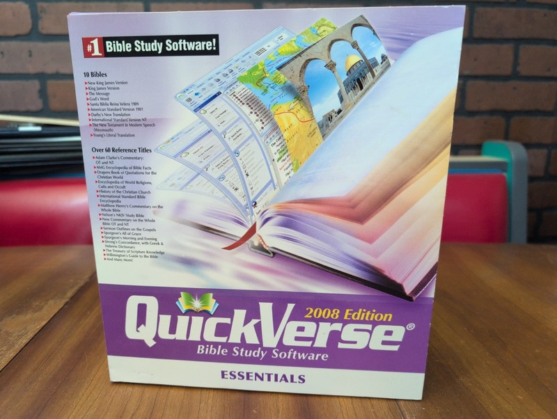 Quick Verse Bible Study Software Essentials 2008 NEW SEALED XP Vista 10 Bibles