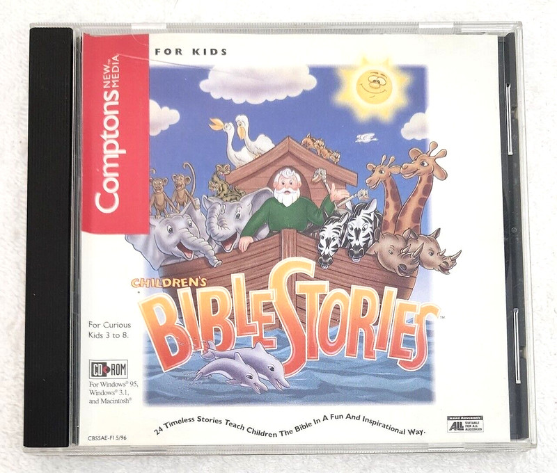 Children’s BIBLE STORIES COMPTON’S NEW MEDIA Win/Mac CD-ROM 1996