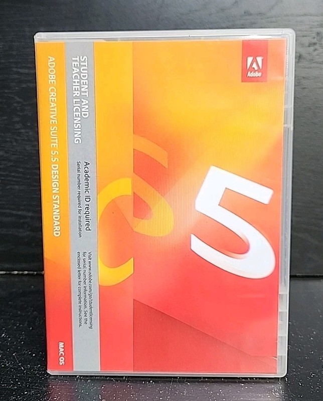 Adobe Creative Suite 5.5 Design Standard MAC OS Student and Teacher Licensing VG