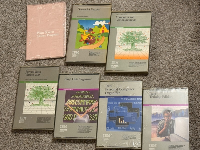 Vintage IBM PC Software Lot – MOST SEALED NEW IN BOX