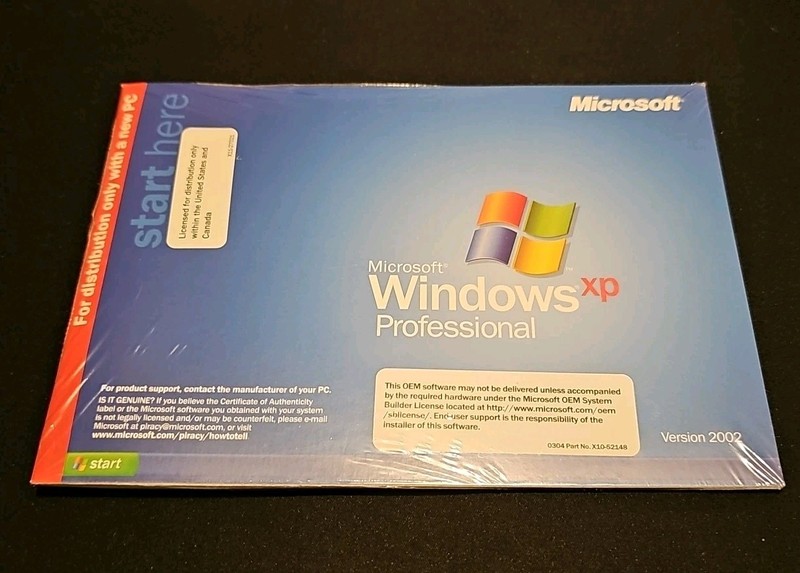 MICROSOFT WINDOWS XP PROFESSIONAL w/SP2 NEW OEM SEALED (No Key)