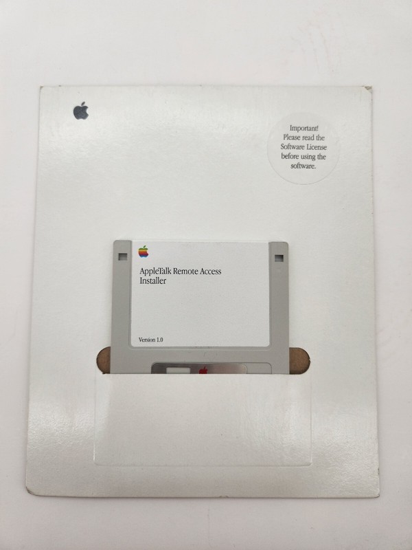 Appletalk Remote Access Installer Version 1.0 for Macintosh on 3.5″ disk 1991