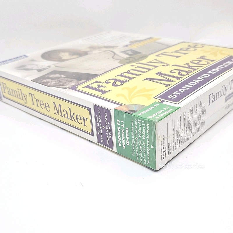 Family Tree Maker Standard Edition III Windows 95 3.1 CD-ROM Broderbund V4 Seald gallery