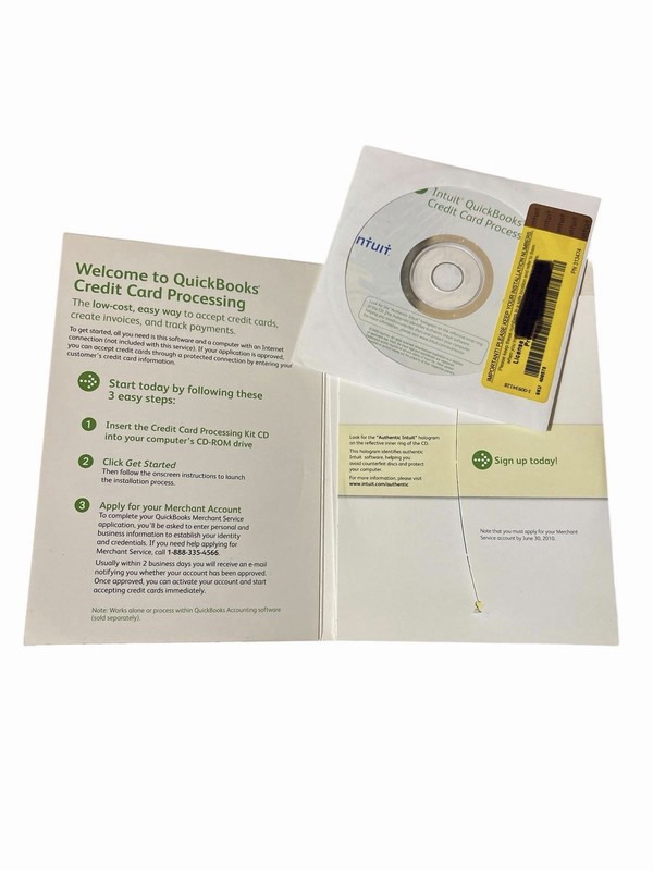 QuickBooks Credit Card Processing Kit NEW Sealed Intuit CD Complete gallery