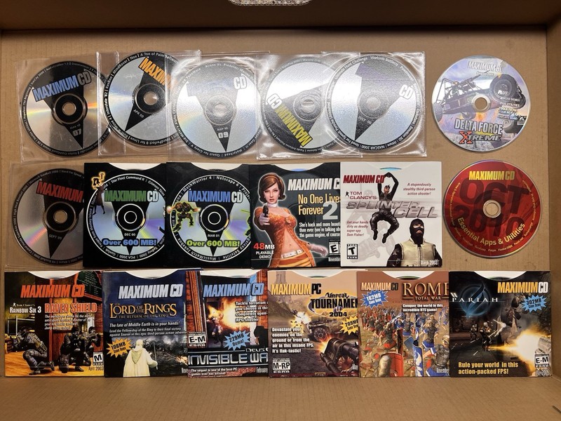 Maximum PC Magazine Demo Discs LOT of 18 CDs - Mostly early 2000's