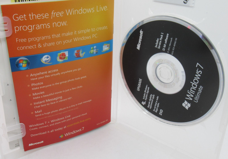 MICROSOFT WINDOWS 7 ULTIMATE 32/64-BIT UPGRADE 2-DISC PC DVD-ROM SOFTWARE gallery