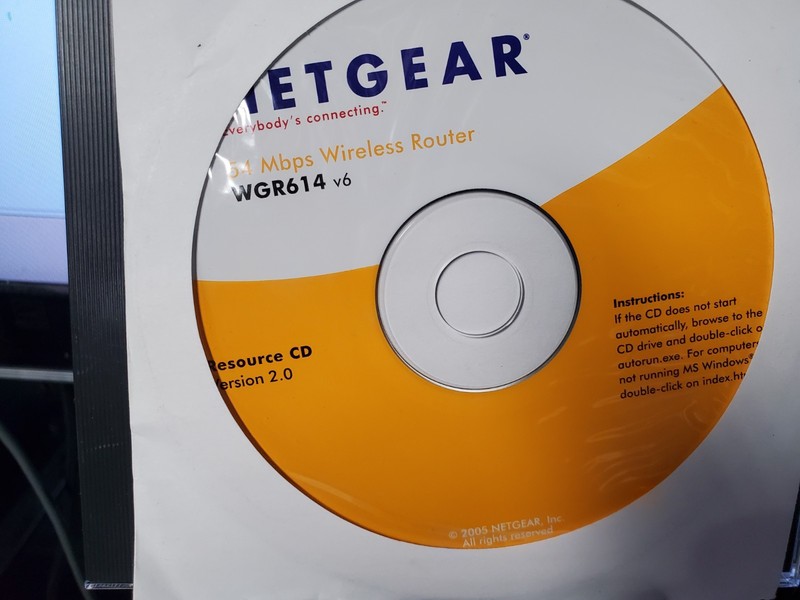 Netgear Wireless Router WGR614 v6 Resource CD Ver. 2.0 (Software, 2005)
