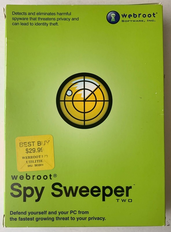 Vintage Spy Sweeper Software by Webroot