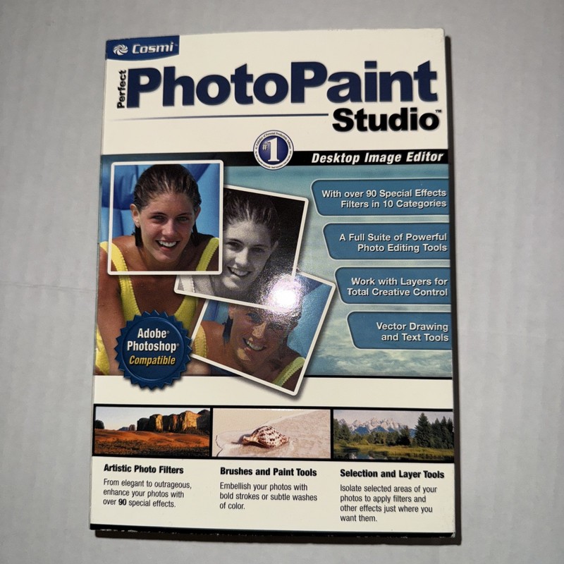 Perfect PhotoPaint Studio Desktop Image Editor By Cosmi Windows 98 XP 2005