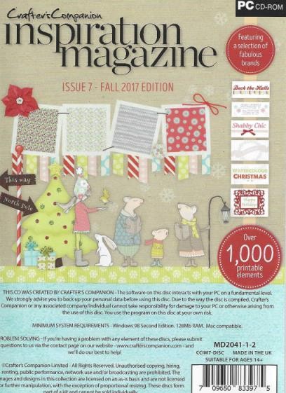 Crafter’s Inspiration Issue 7 Fall PC CD 1000 printable elements paper craft etc