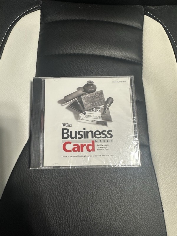 ProBiz Business Card Maker Win 98 XP CD ROM Media Unused
