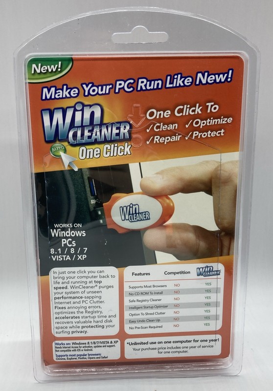 Win Cleaner One Click PC Cleaner Speed Boost USB NEW AND SEALED!!! gallery