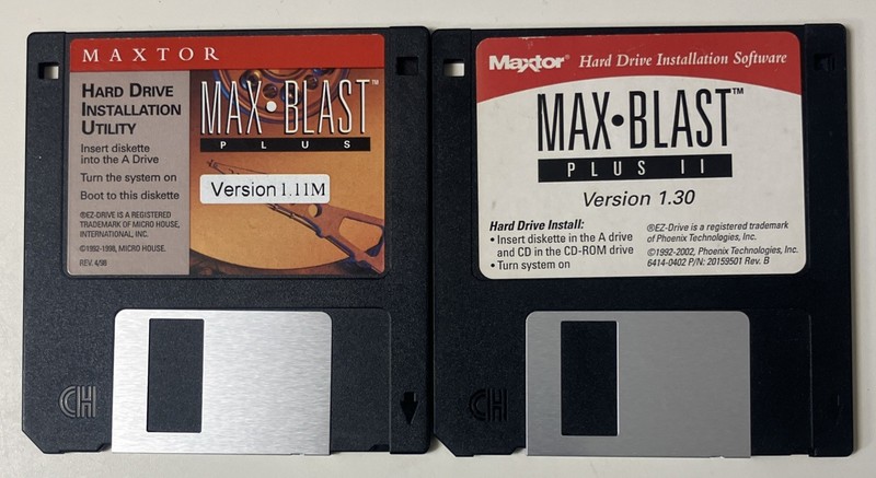 Maxtor MaxBlast Plus v1.1M v1.30 Hard Drive Install Software