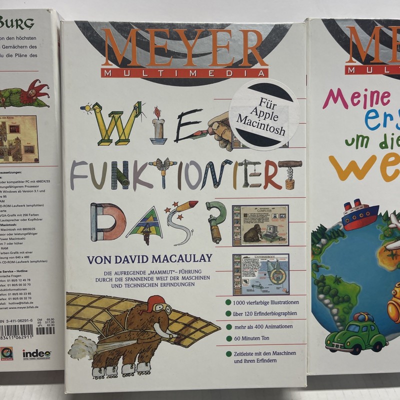 Lot Of 3 German Meyer Multimedia 1997 2 Cd Rom Game Apple /Windows 3.1 95 gallery