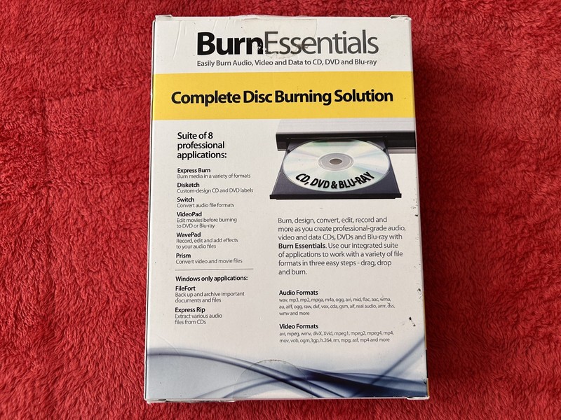 NCH BURN ESSENTIALS disc-burning software CD-rom Windows Mac gallery