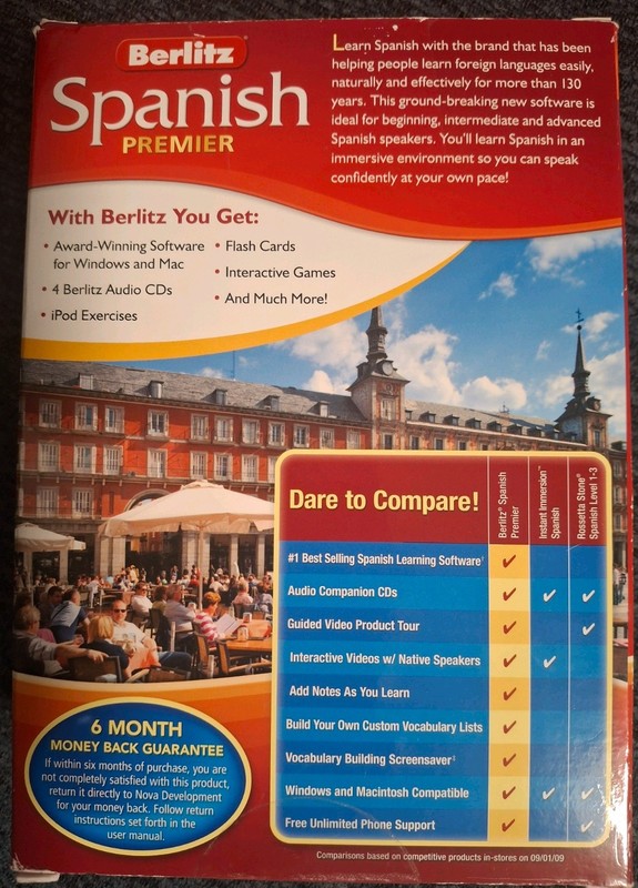 Berlitz Spanish Premier Language Learning Software CD for Windows & Mac gallery