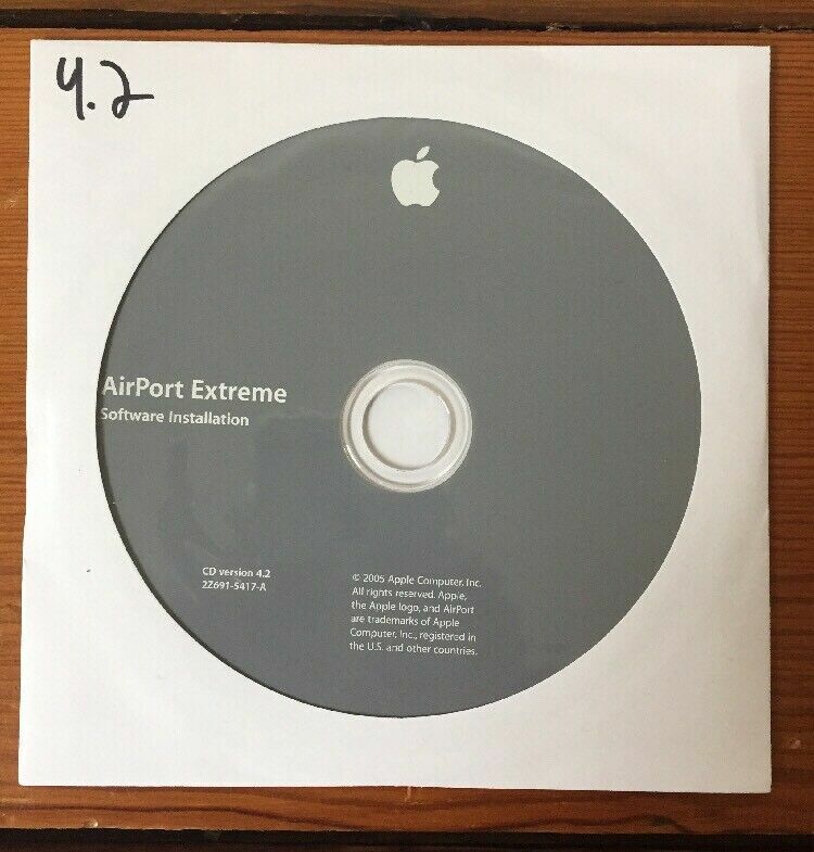 2005 Macintosh Mac AirPort Extreme Version 4.2 Software Installation CD-ROM
