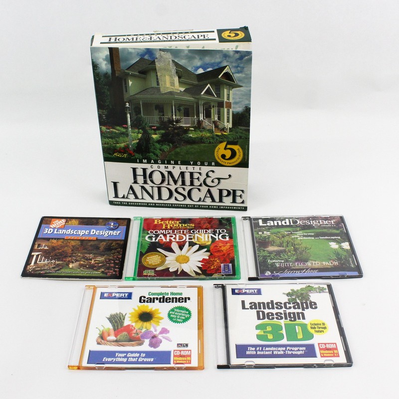 Lot of 5 Home Landscape Garden Design Projects With CD-ROMs
