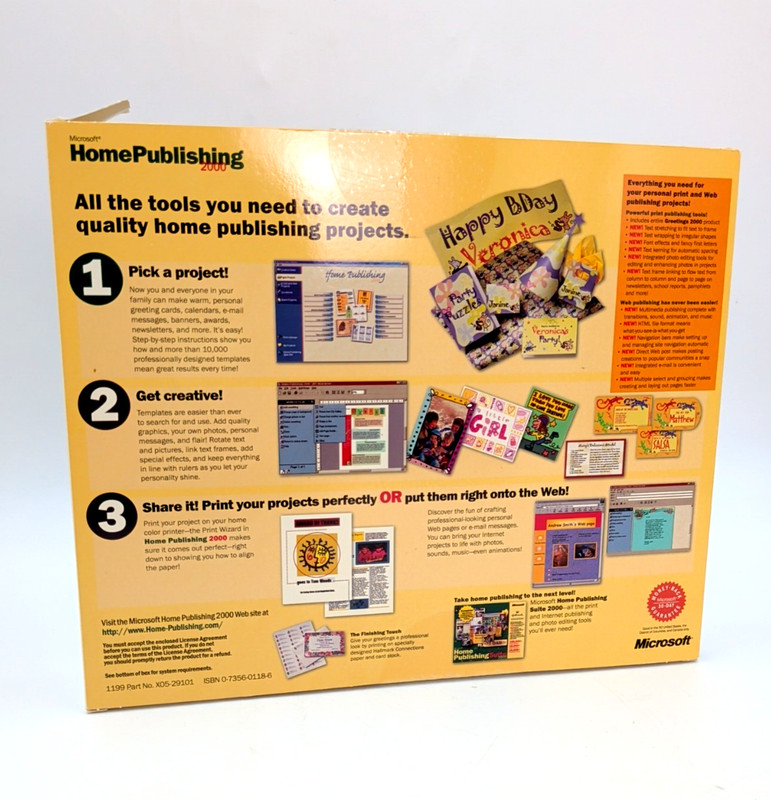 Microsoft Home Publishing 2000 Graphics Studio Hallmark Connections 3 CD-ROM gallery