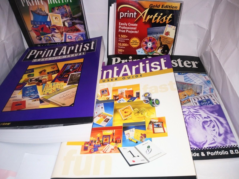 Print Artist Version 8.0 Graphics Manual User Guide CDs Sierra Home VTG Lot