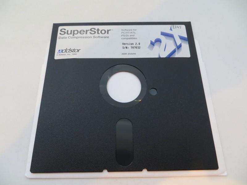 5.25″ Floppy Disk SuperStor Data Compression Software Version 2.0 1982 addstor –