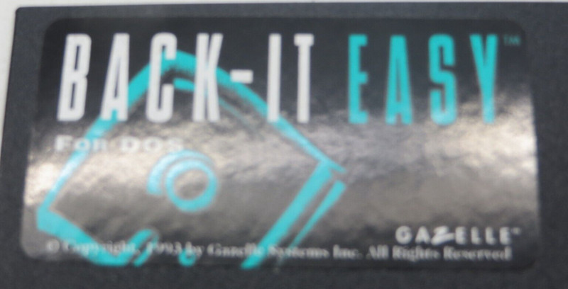 BACK-IT EASY For DOS 5.25" Floppy Disk 1993 Gazelle Systems Computer Disc gallery