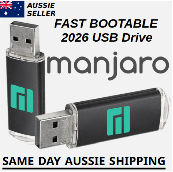Manjaro Linux Latest Version Australian Shipping Bootable USB Flash Drive Fast
