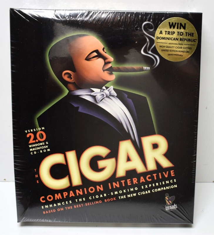 Cigar Companion Interactive 2.0 CD-ROM Win/Mac Interactive 1997 New Box Damage