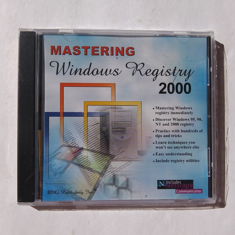 Mastering Windows Registry 2000 CD-ROM BDG Publishing Win95/98/NT/2000 Guide