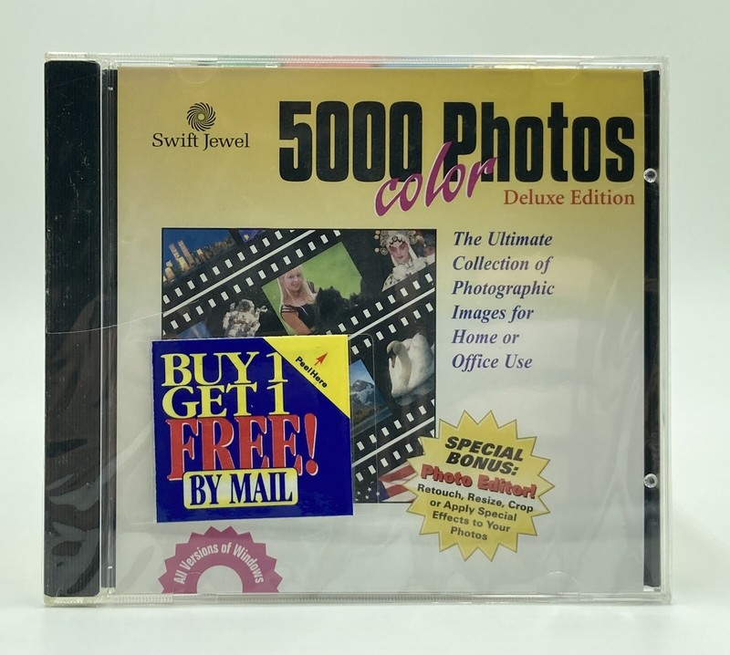 5000 Color Photos Deluxe Edition CD ROM Home/Office *New & Sealed* Swift Jewel