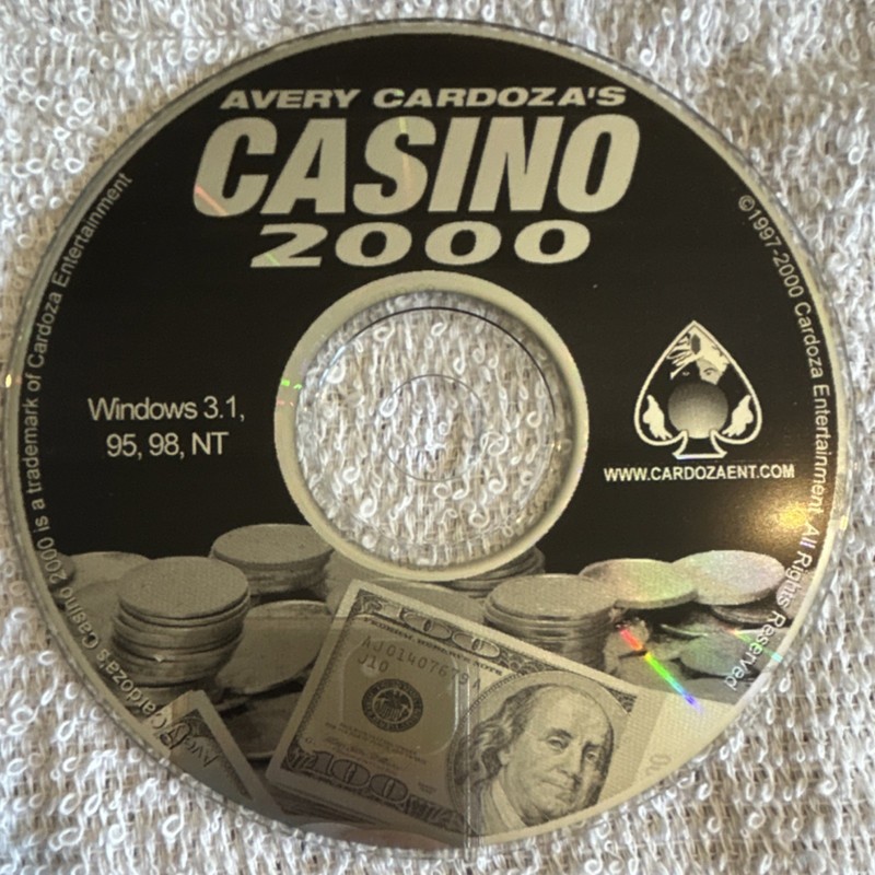 Cardoza Entertainment Casino 2000 Casino Software CD Windows 3.1 95 98 NT