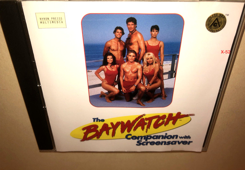 Baywatch vintage CD-Rom companion screensaver Pamela Anderson David Hasselhoff