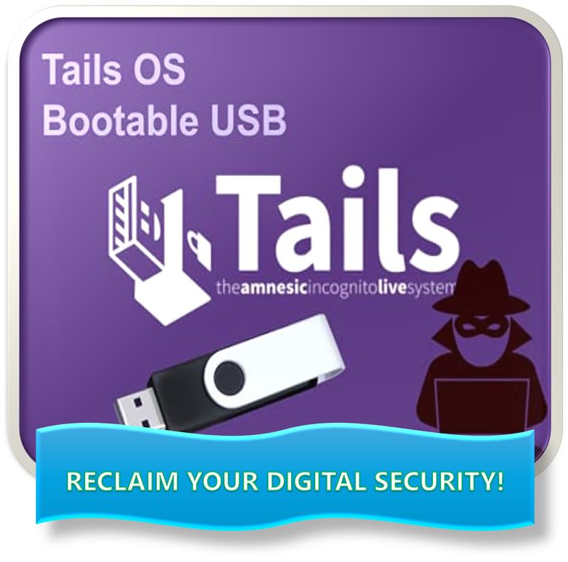 TAILS 6.9 Portable Anonymous OS – Bootable USB Live Drive (Run on any PC)