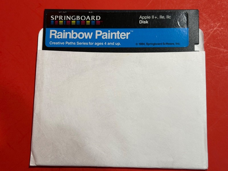 Springboard Rainbow Painter / Apple II Home Computer Software
