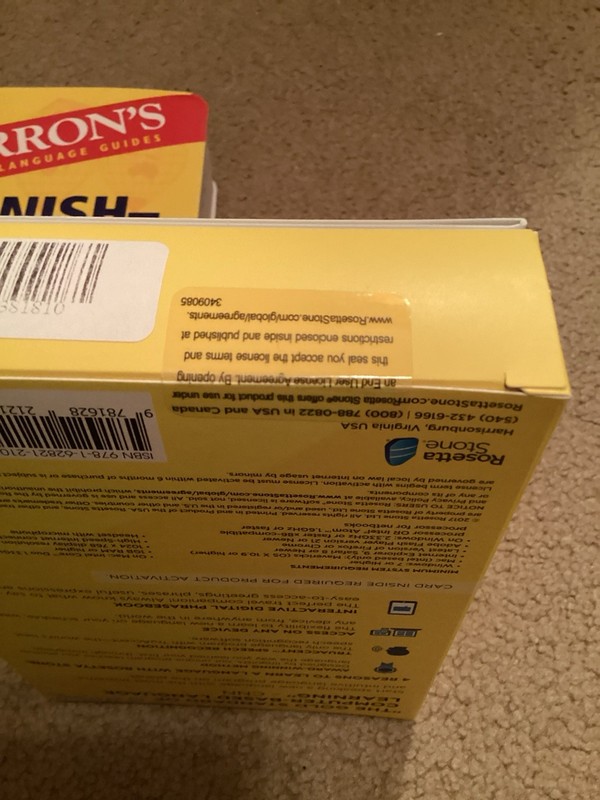 Rosetta Stone Spanish Bonus Pack With Grammar And Dictionary Books New OPEN BOX gallery