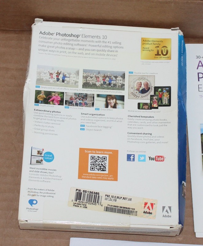 Adobe Photoshop Elements 10 for PC & Mac with Serial Number - 5 CDs Total gallery