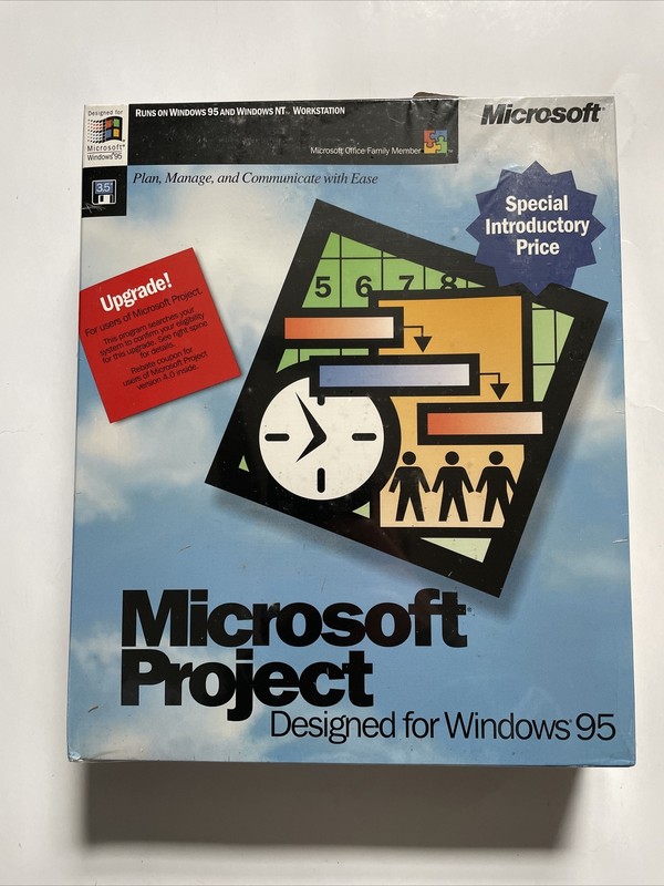 Microsoft Project designed for windows 95 Sealed