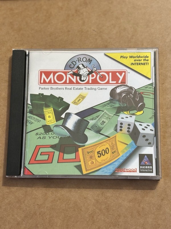 Hasbro Interactive Monopoly PC Game for Windows CD-ROM, English, MPN 44036
