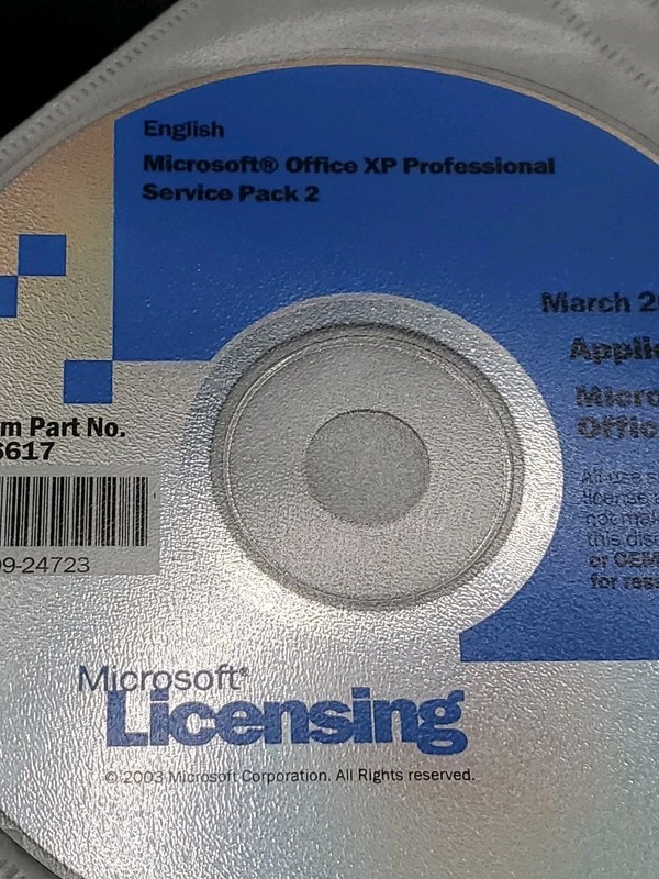 Microsoft Licensing March 2003 Office XP Professional PC Software gallery