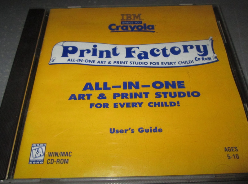 IBM Crayola Print Factory CD Rom 1998 USA Vintage Windows Mac gallery