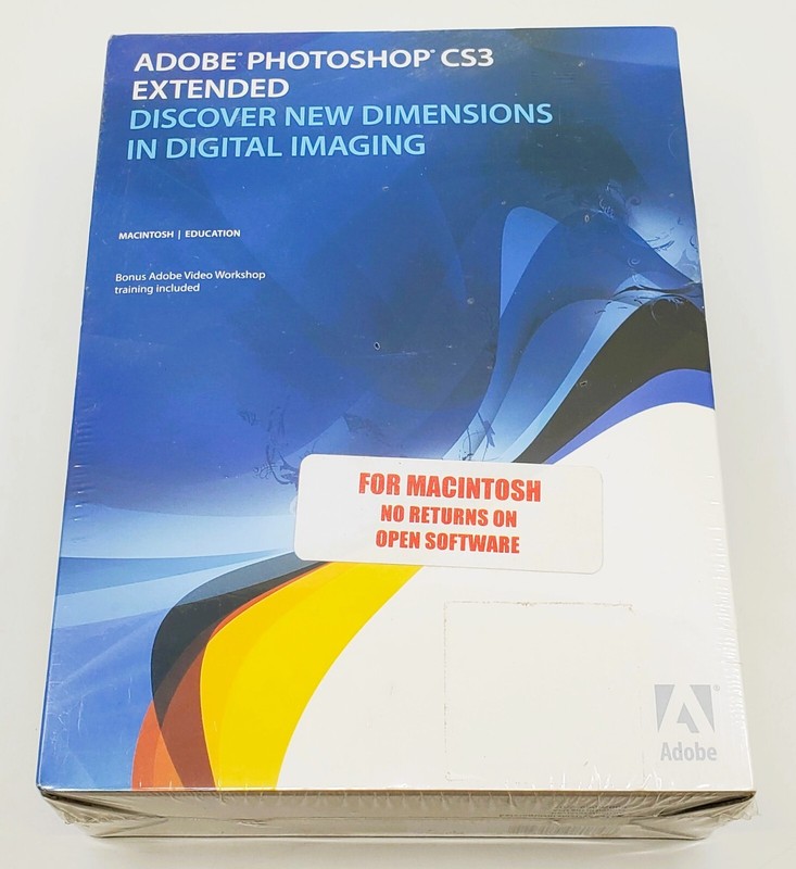 Adobe Photoshop CS3 Extended for Macintosh *NEW SEALED PN: 19400063