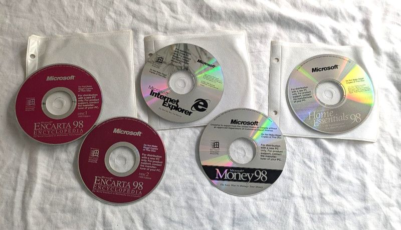 Microsoft Money 98 Internet Explorer 4.0 Home Essentials 98 Encarta Encyclopedia