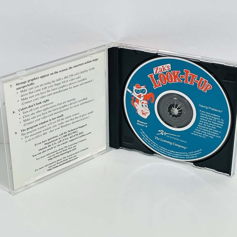 The Learning Company Zak's Look It Up 1996 PC CD-ROM Video Game for Windows gallery