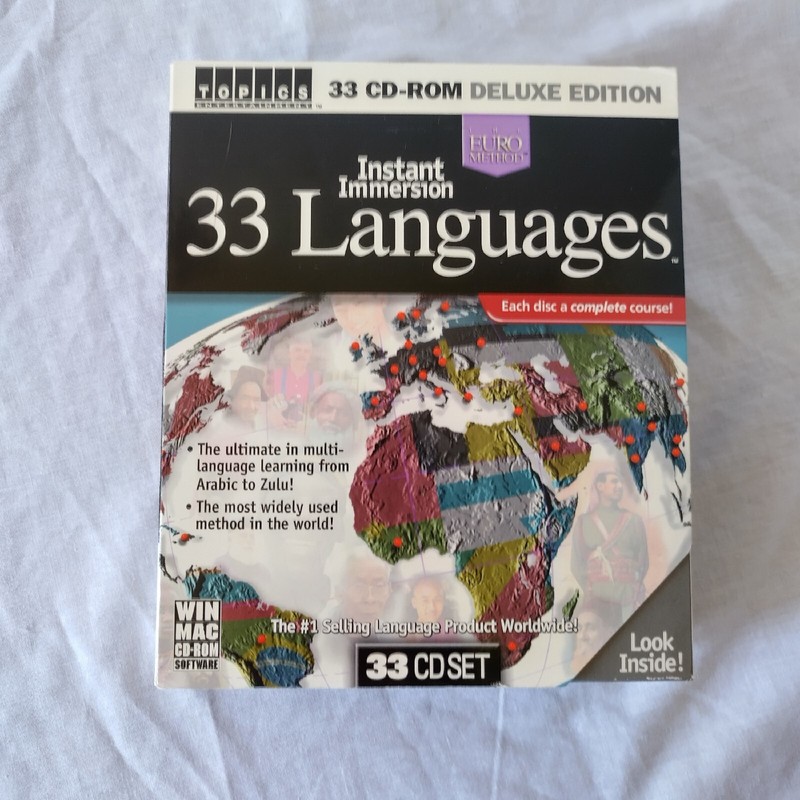 Vtg Topics Entertainment Instant Immersion 33 Languages PC Software Win & Mac