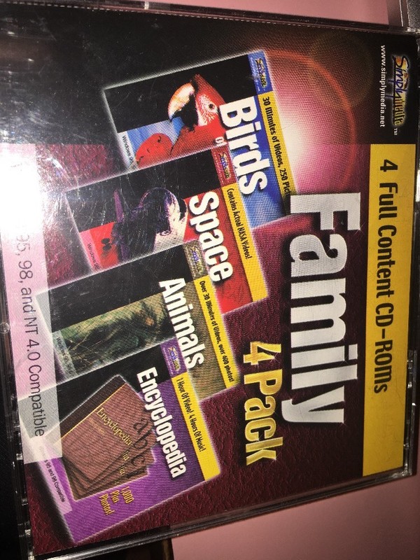 Simply media Family 4 Pack Birds, Space, Animals Windows Pc Cd Rom