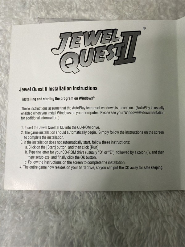 Jewel Quest II PC CD ROM Software iWin Gem Matching Vtg Computer Game gallery