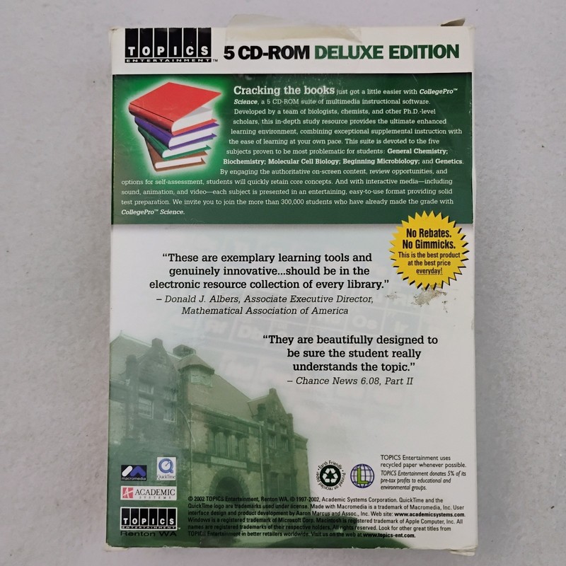 Collegepro Science Deluxe 5 Cd-rom Edition, CS-223d gallery