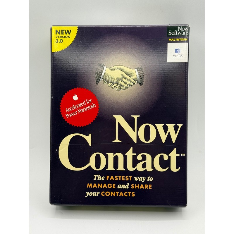 Vintage Now Software Now Contact Version 3.0 Macintosh Vintage 1994 Mac OS